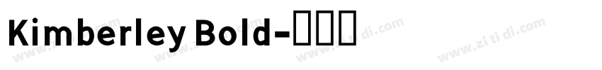 Kimberley Bold字体转换